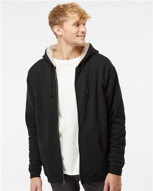 Sherpa-Lined Full-Zip Hooded Sweatshirt