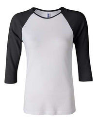 Women’s 1X1 Baby Rib Raglan Three-Quarter Sleeve Tee