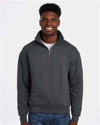 Super Sweats NuBlend® Quarter-Zip Cadet Collar Sweatshirt