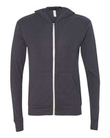 Triblend Lightweight Full-Zip Hooded Long Sleeve Tee