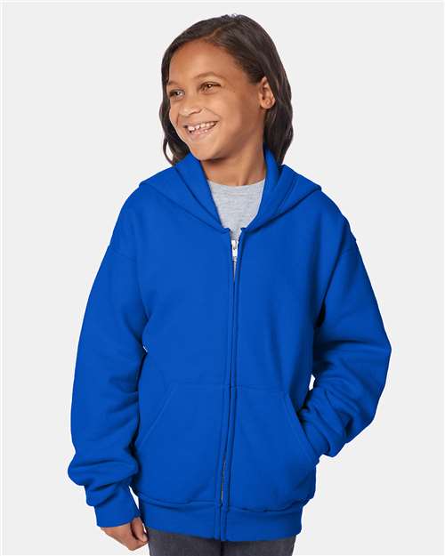 EcoSmart® Youth Full-Zip Hooded Sweatshirt