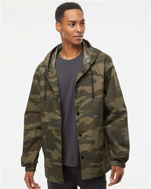 Water-Resistant Hooded Windbreaker