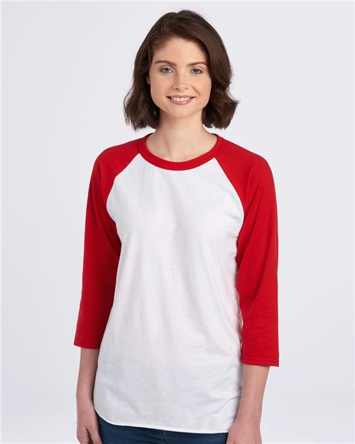 Premium Blend Ringspun Three-Quarter Sleeve Raglan Baseball T-Shirt