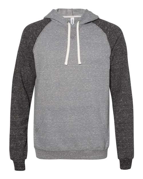 Snow Heather French Terry Raglan Hooded Sweatshirt