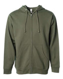 Midweight Full-Zip Hooded Sweatshirt