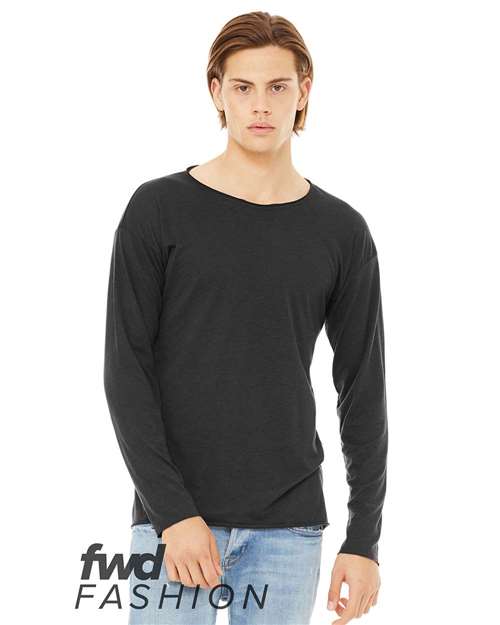 FWD Fashionriblend Raw Neck Long Sleeve Tee