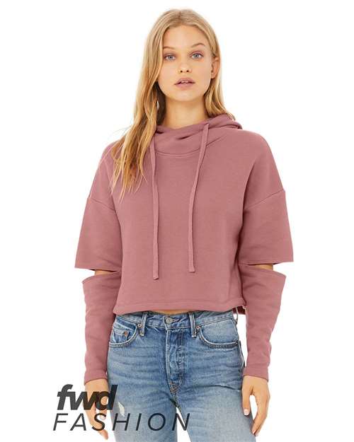 FWD Fashion Women's Cut Out Fleece Hoodie