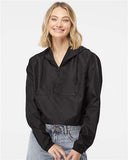 Women's Lightweight Quarter-Zip Pullover Crop Windbreaker