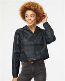 Women's Lightweight Quarter-Zip Pullover Crop Windbreaker