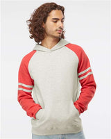 Nublend® Varsity Colorblocked Raglan Hooded Sweatshirt