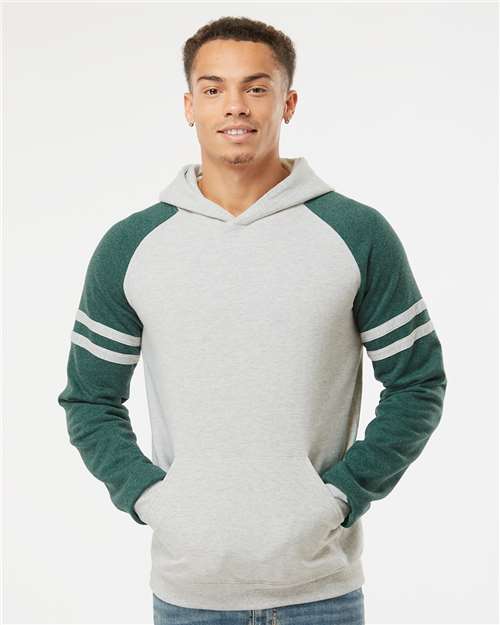 Nublend® Varsity Colorblocked Raglan Hooded Sweatshirt