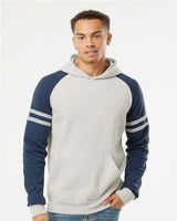 Nublend® Varsity Colorblocked Raglan Hooded Sweatshirt