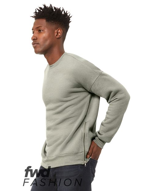 FWD Fashion Crewneck Sweatshirt with Side Zippers