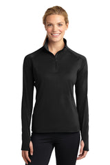 Sport-Tek® Ladies Sport-Wick® Stretch 1/4-Zip Pullover. LST850