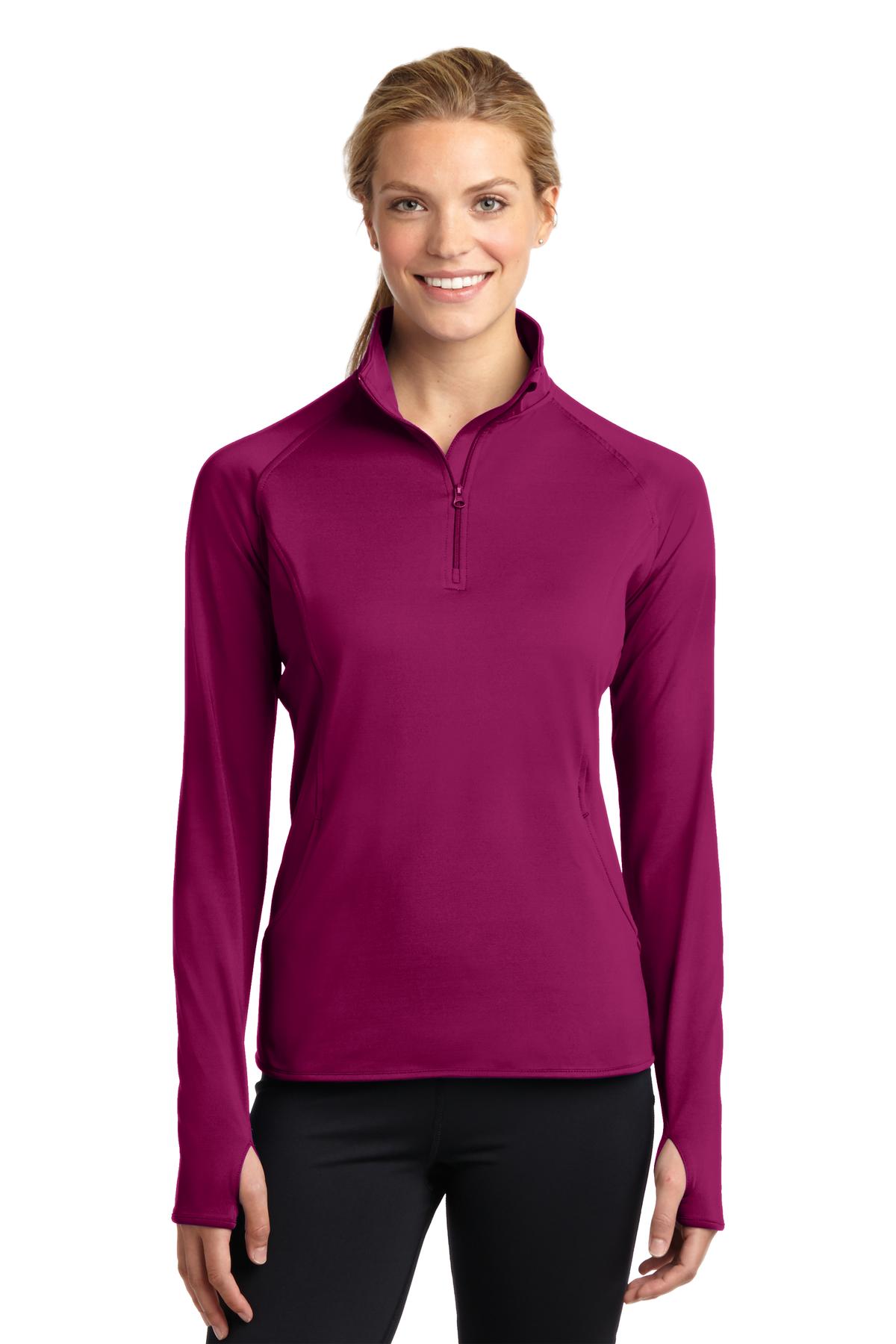 Sport-Tek® Ladies Sport-Wick® Stretch 1/4-Zip Pullover. LST850